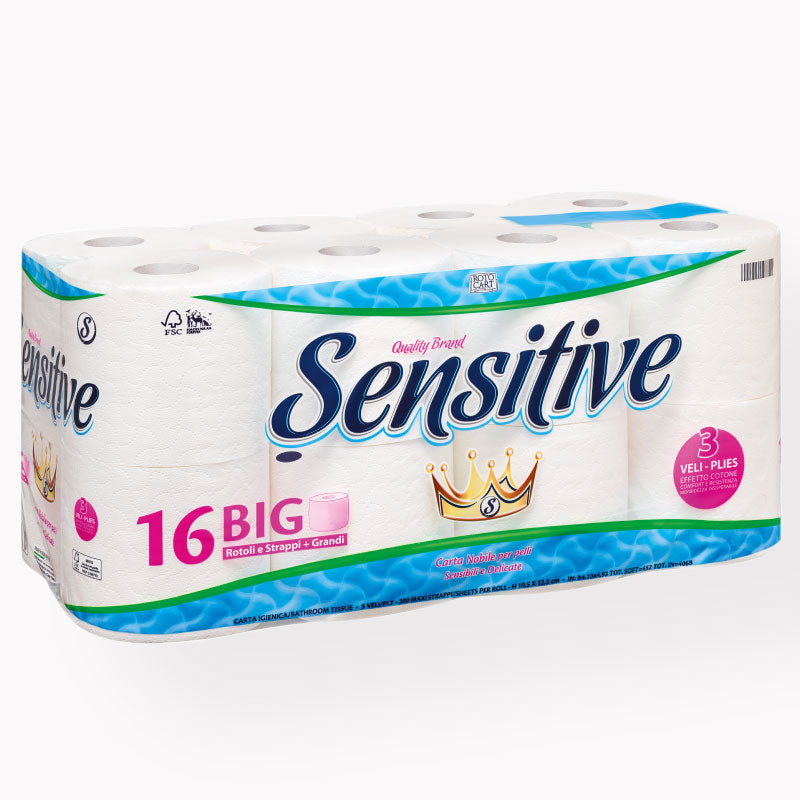 Sensitive toaletni papir troslojni