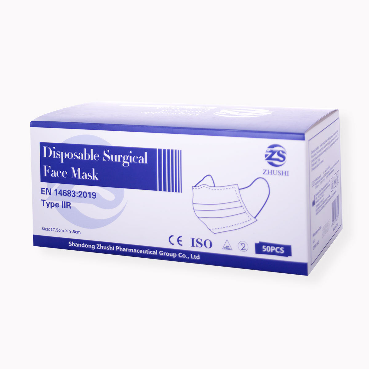 ZHUSHI zaščitna maska za obraz 3 slojna 50 kosov