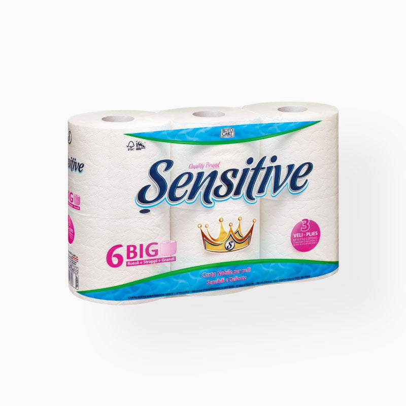 Sensitive toaletni papir troslojni